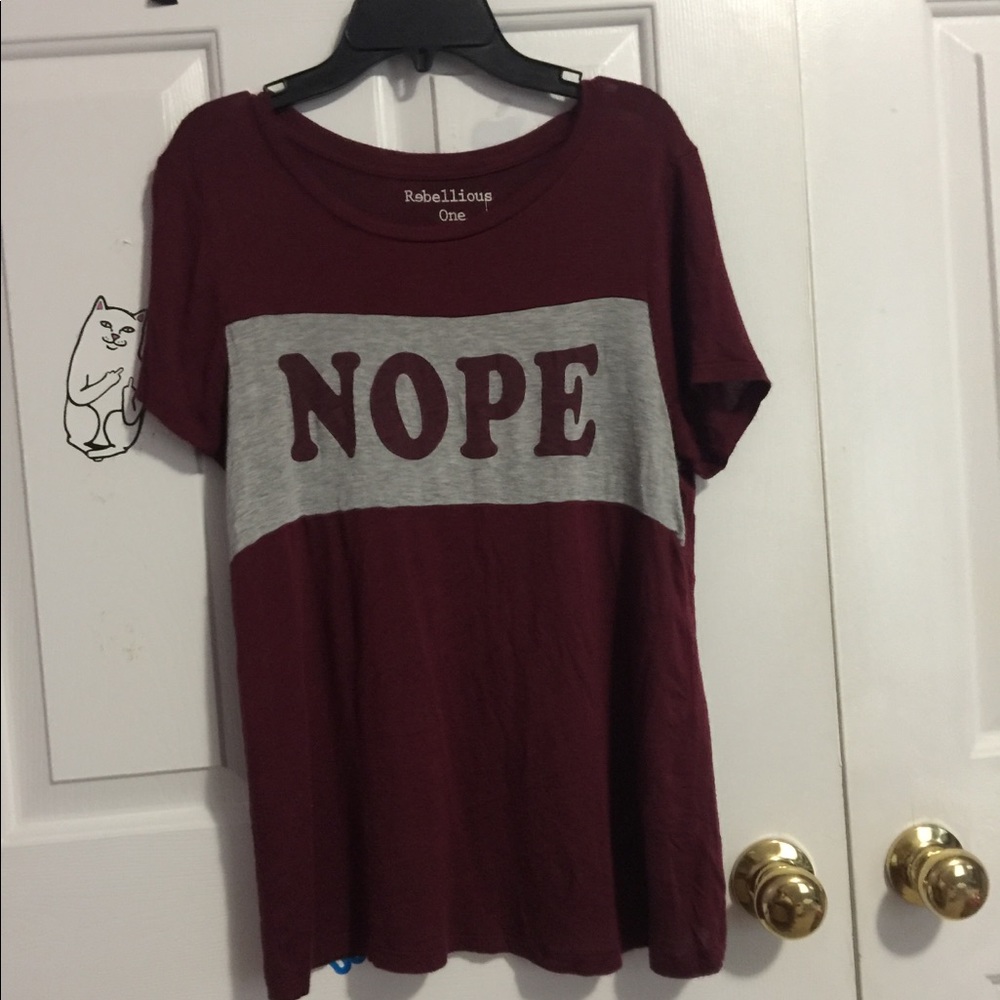 rebellious one nope shirt